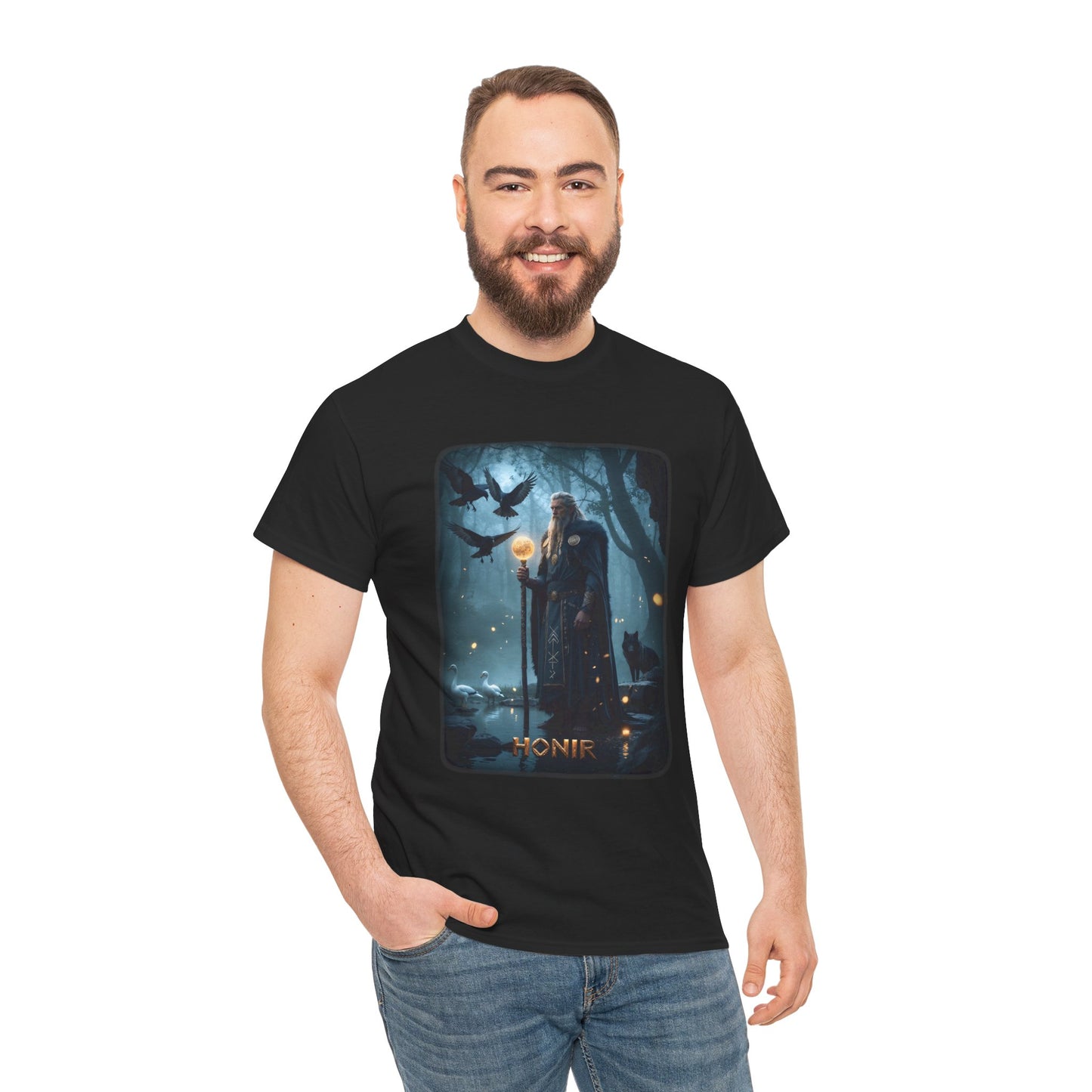 HONIR T-Shirt - One of the three gods who created the first humans - Norse Mythology