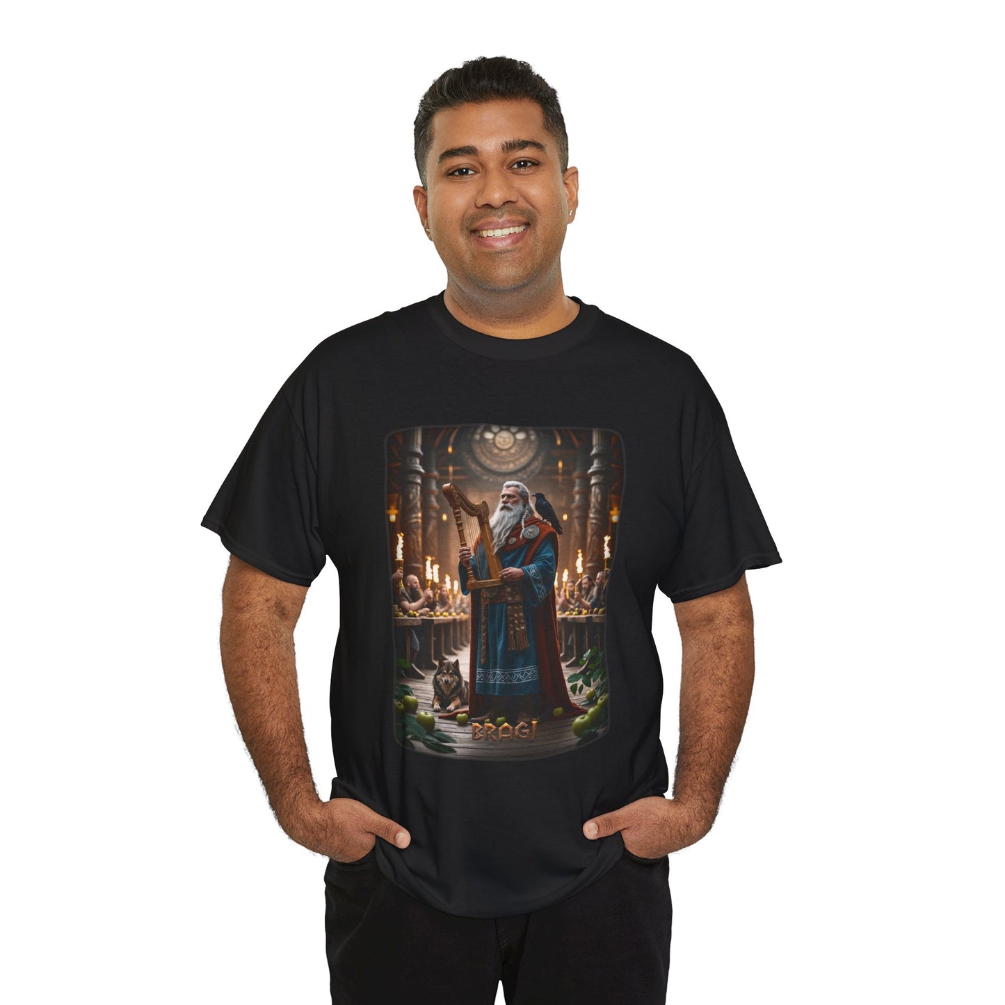 BRAGI T-Shirt - Known for his wisdom, mastery of words, and the power of speech and song - Norse Mythology
