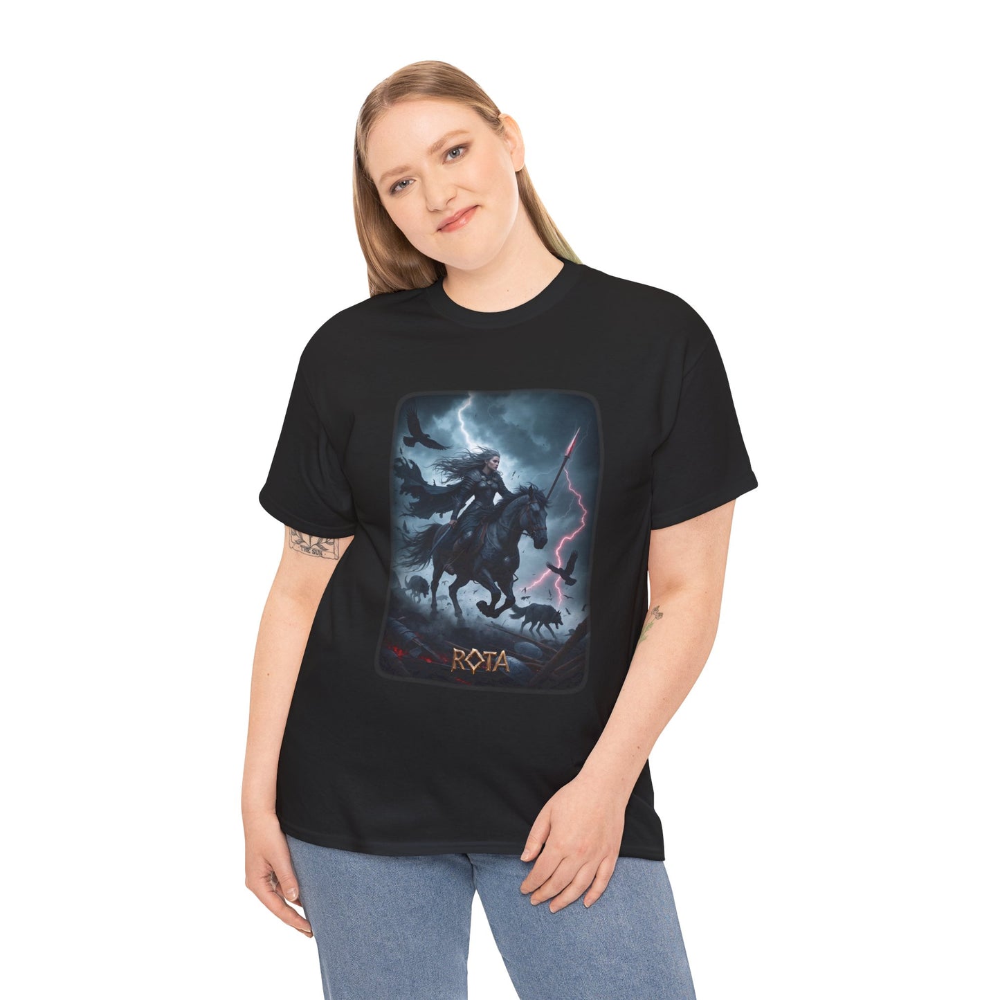 RÓTA Valkyrie T-Shirt - A mysterious and evocative figure among the valkyries - Norse Mythology