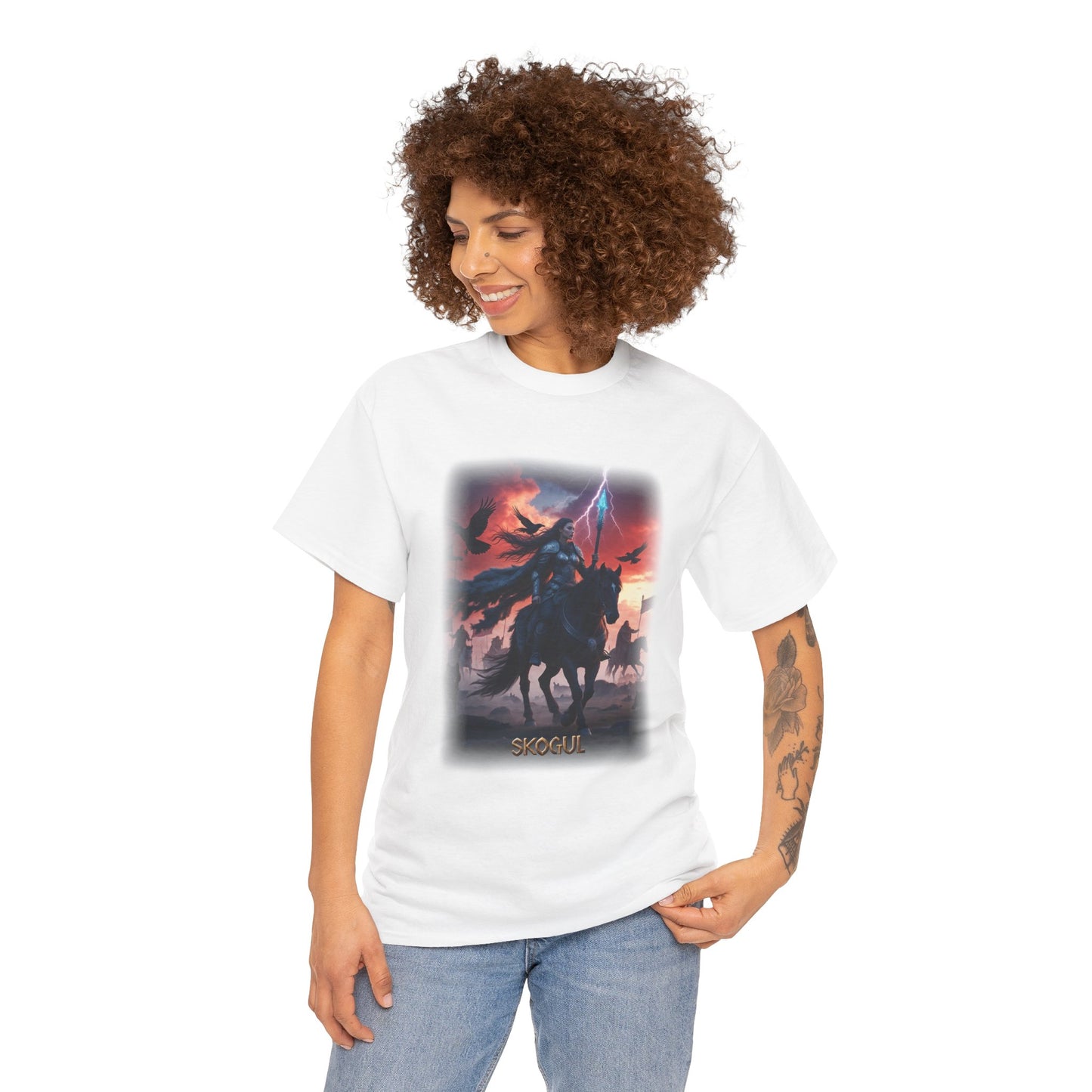 SKÖGUL Valkyrie T-Shirt - Role as a harbinger of war and death - Norse Mythology