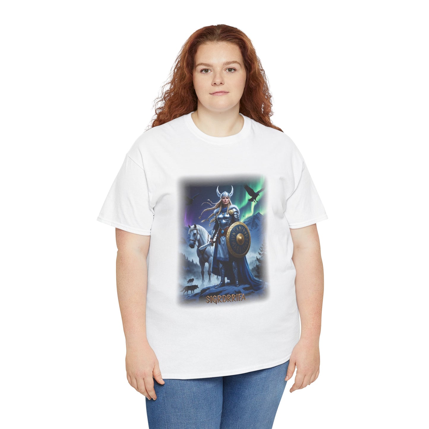 SIGRDRÍFA Valkyrie T-Shirt - Warrior maidens who serve Odin - Norse Mythology