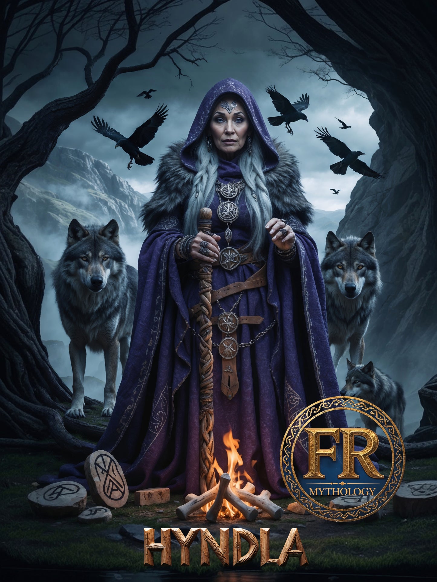 HYNDLA T-Shirt - A wise and enigmatic völva (seeress) - Norse Mythology