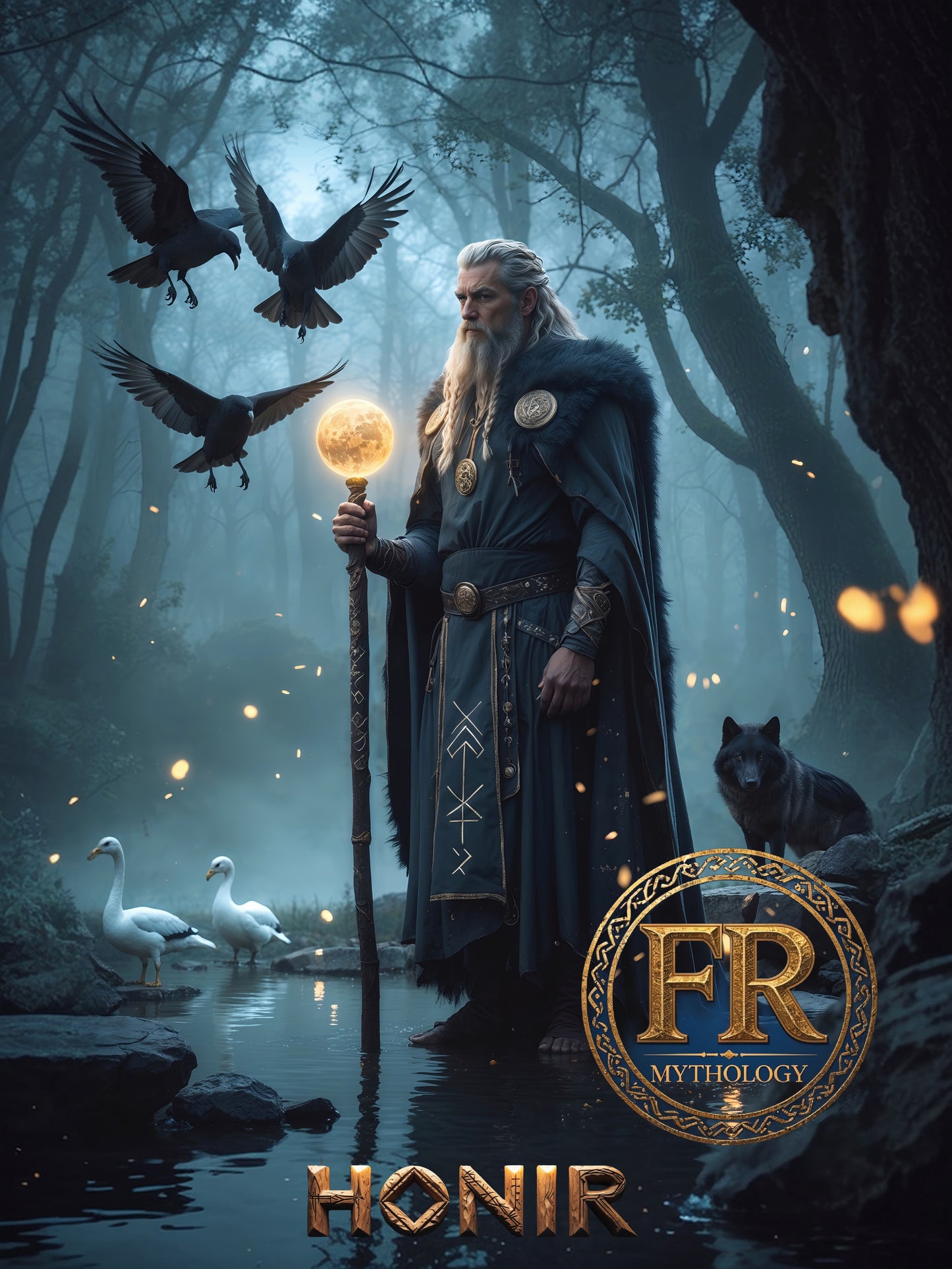 HONIR T-Shirt - One of the three gods who created the first humans - Norse Mythology