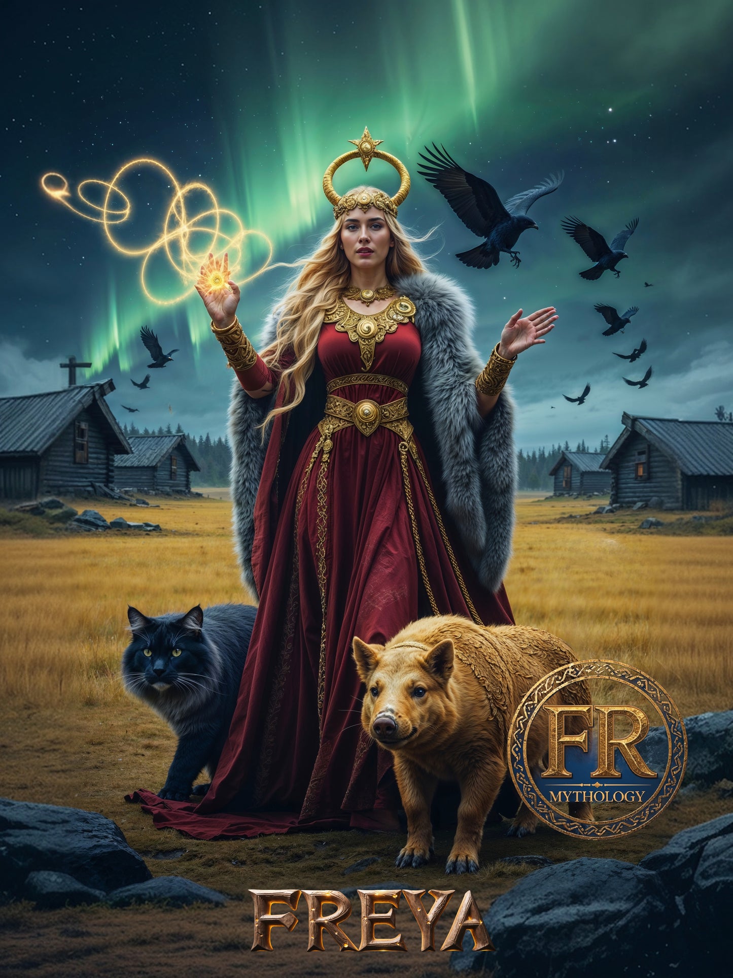 FREYA T-Shirt - Goddess of love, fertility, beauty, magic, and war - Norse Mythology