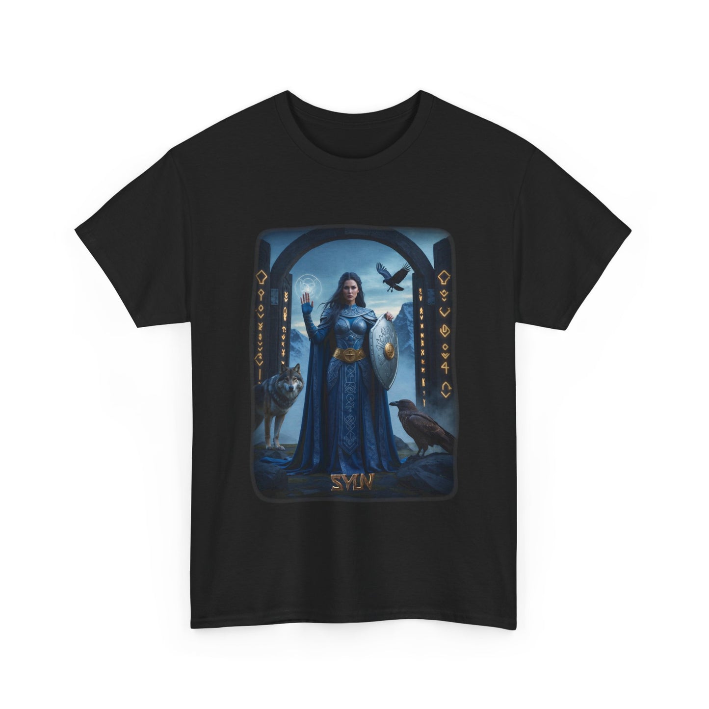 SYN T-Shirt - Goddess of justice, protection, and the rejection of unlawful claims - Norse Mythology