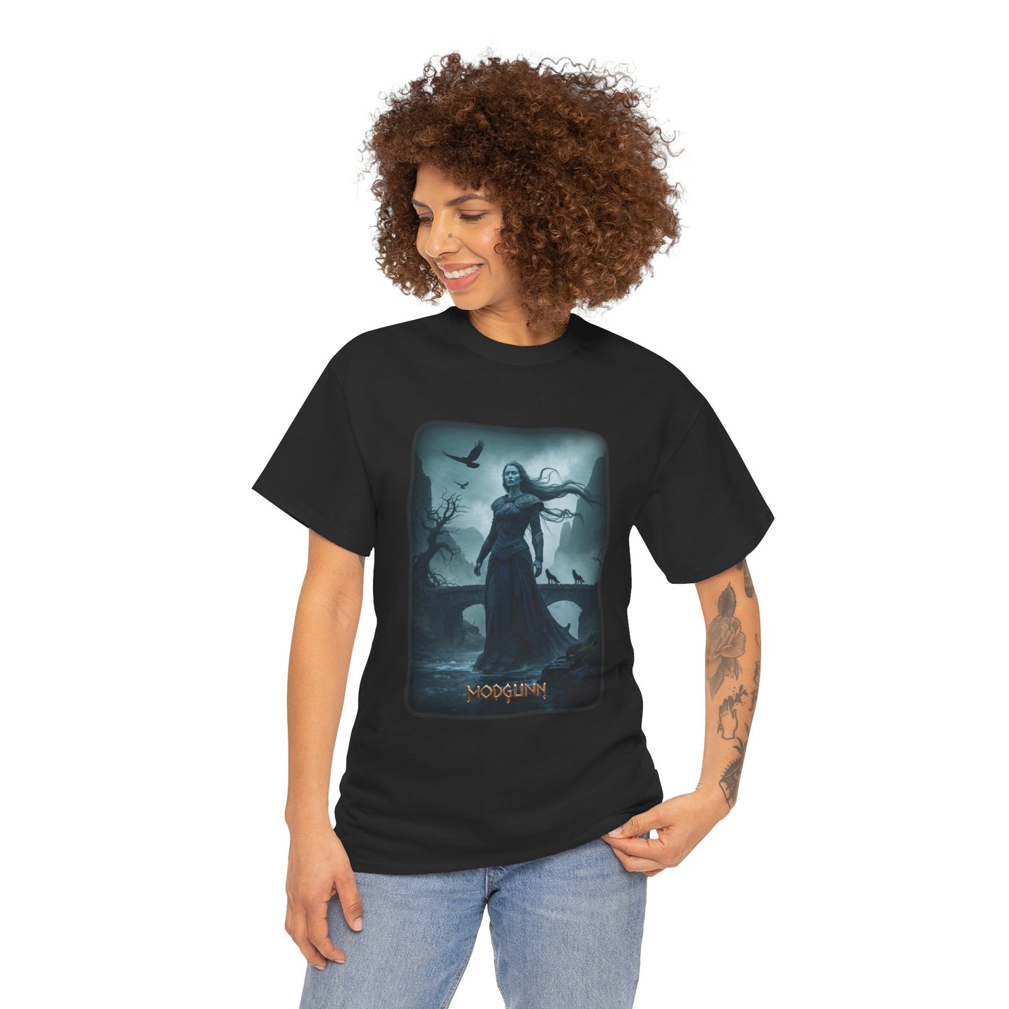 MODGUNN T-Shirt - Guardian of the bridge leading to Helheim - Norse Mythology