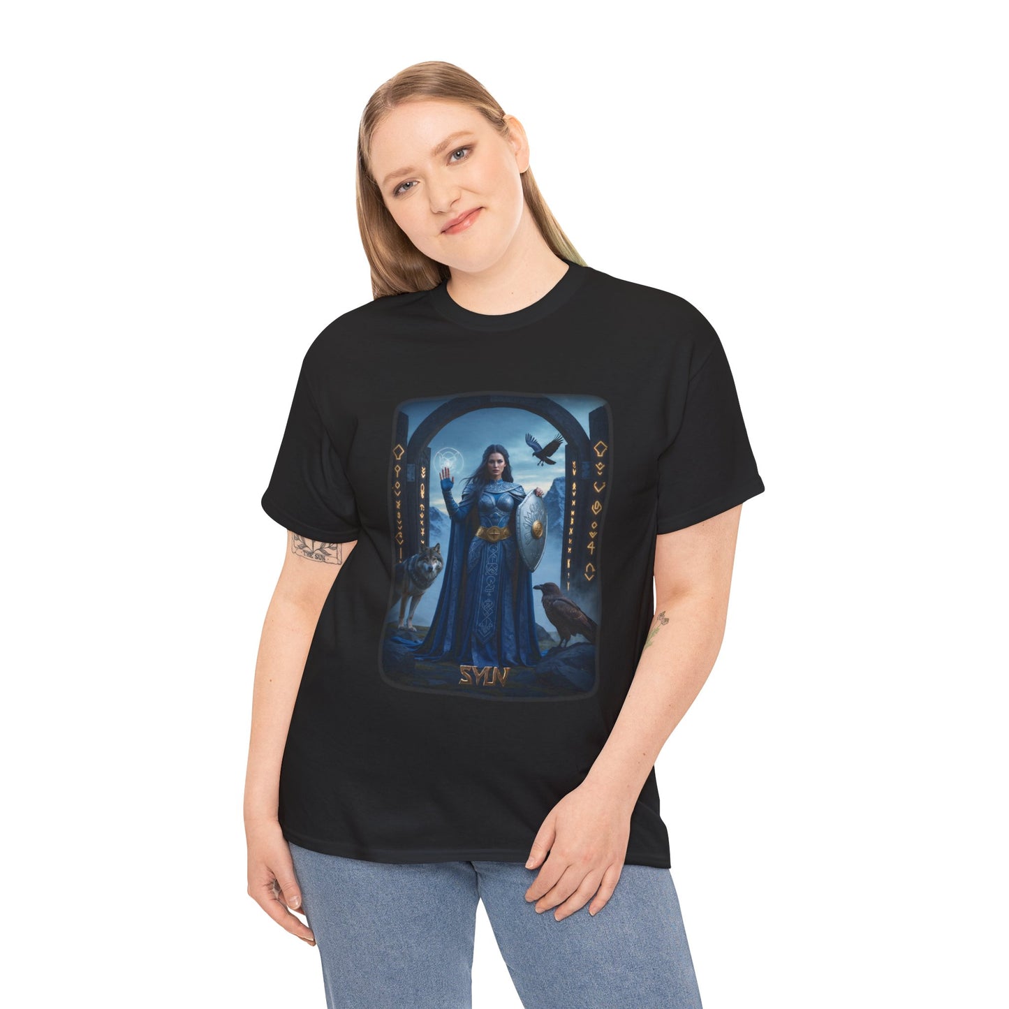SYN T-Shirt - Goddess of justice, protection, and the rejection of unlawful claims - Norse Mythology