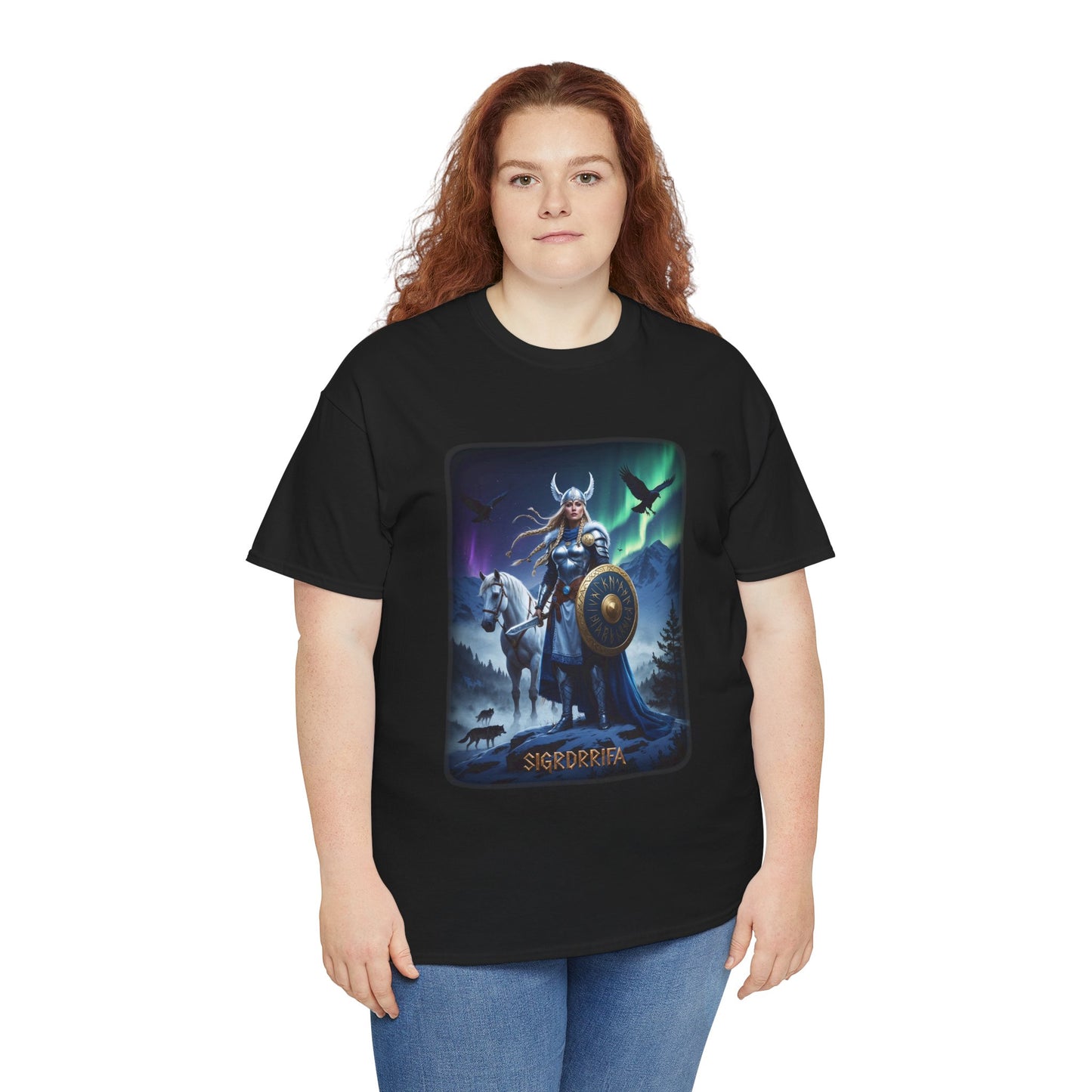 SIGRDRÍFA Valkyrie T-Shirt - Warrior maidens who serve Odin - Norse Mythology