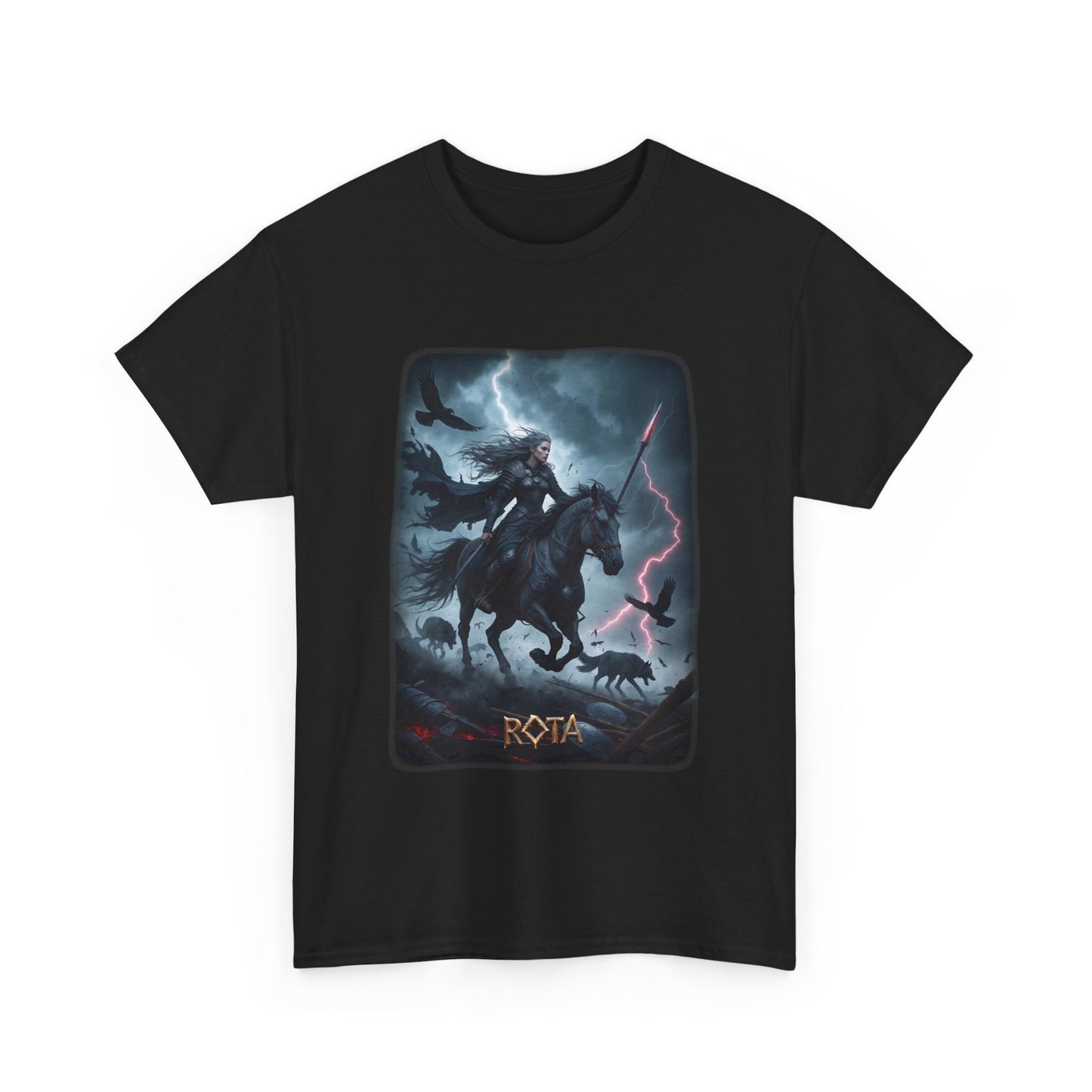 RÓTA Valkyrie T-Shirt - A mysterious and evocative figure among the valkyries - Norse Mythology