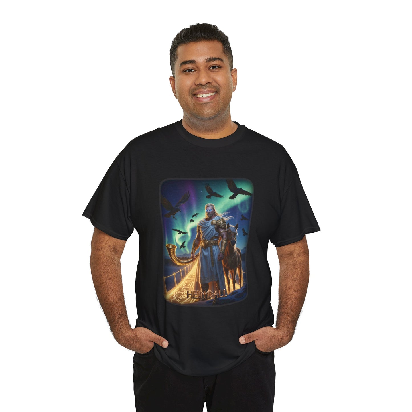 HEIMDALL T-Shirt - Guardian of Bifröst, the shimmering rainbow bridge that connects Midgard to Asgard - Norse Mythology