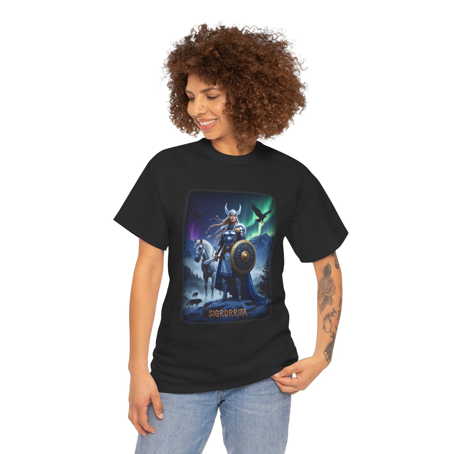 SIGRDRÍFA Valkyrie T-Shirt - Warrior maidens who serve Odin - Norse Mythology