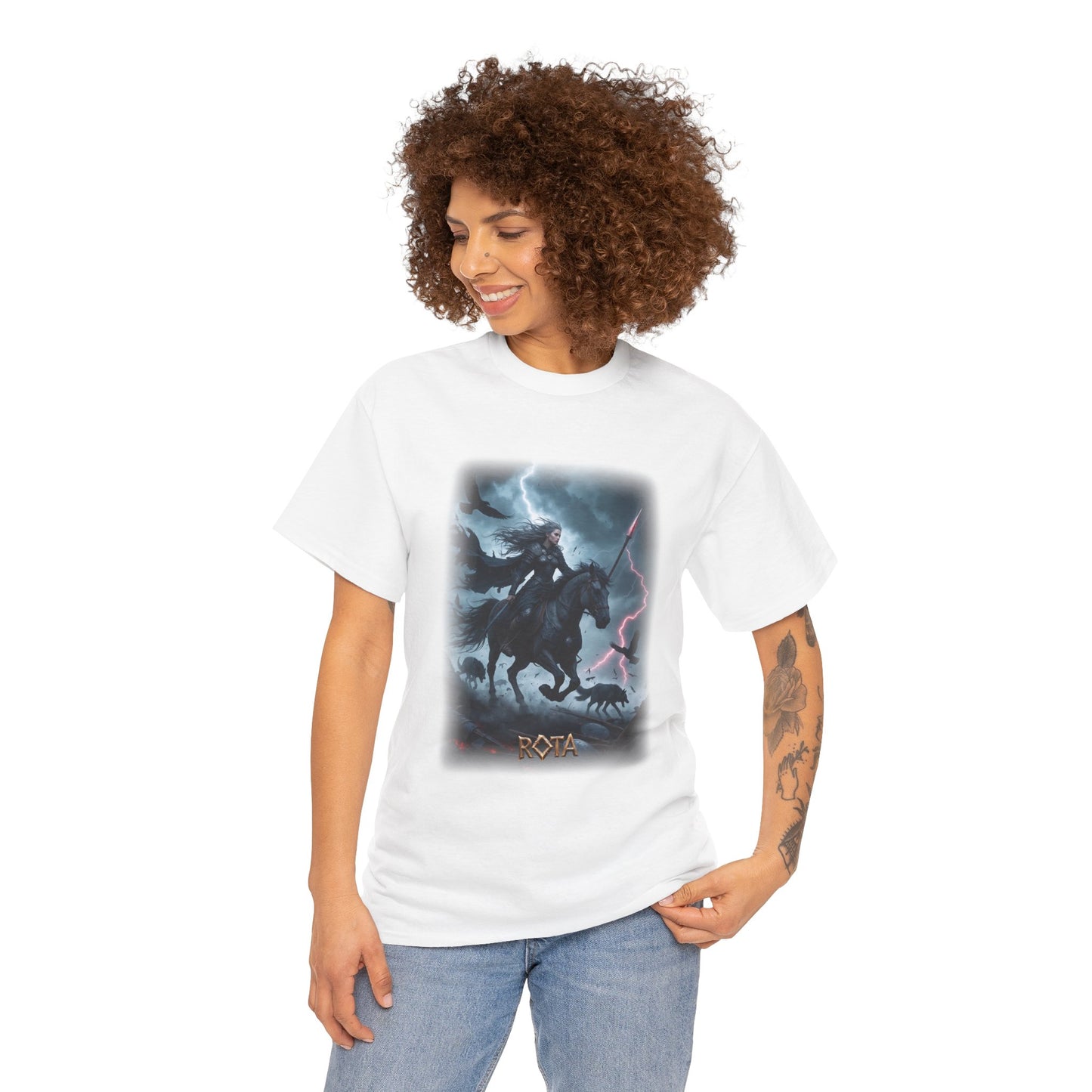 RÓTA Valkyrie T-Shirt - A mysterious and evocative figure among the valkyries - Norse Mythology