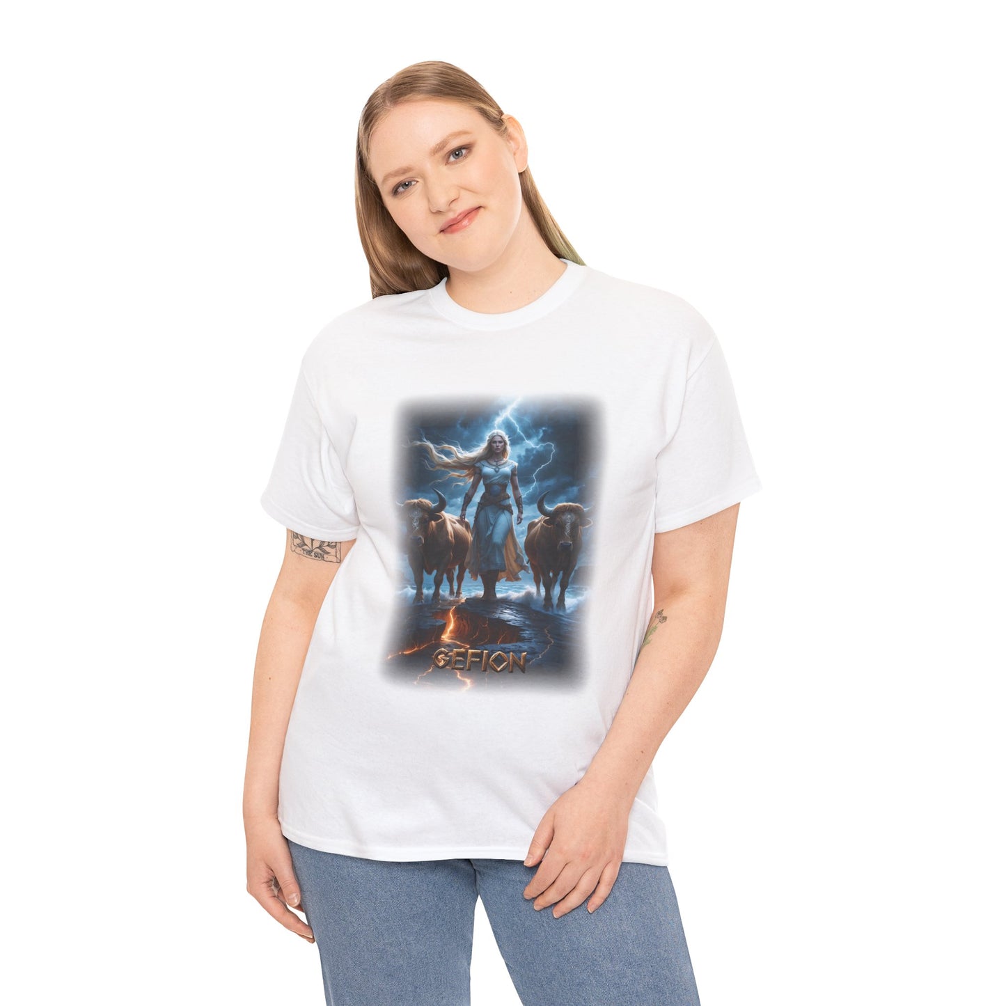 GEFION T-Shirt - Goddess who created Zealand - Norse Mythology
