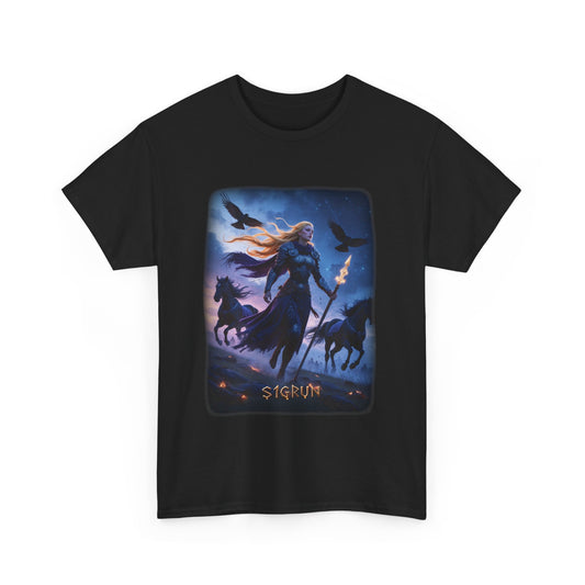 SIGRÚN Valkyrie T-Shirt - A divine figure intervening in the affairs of men - Norse Mythology