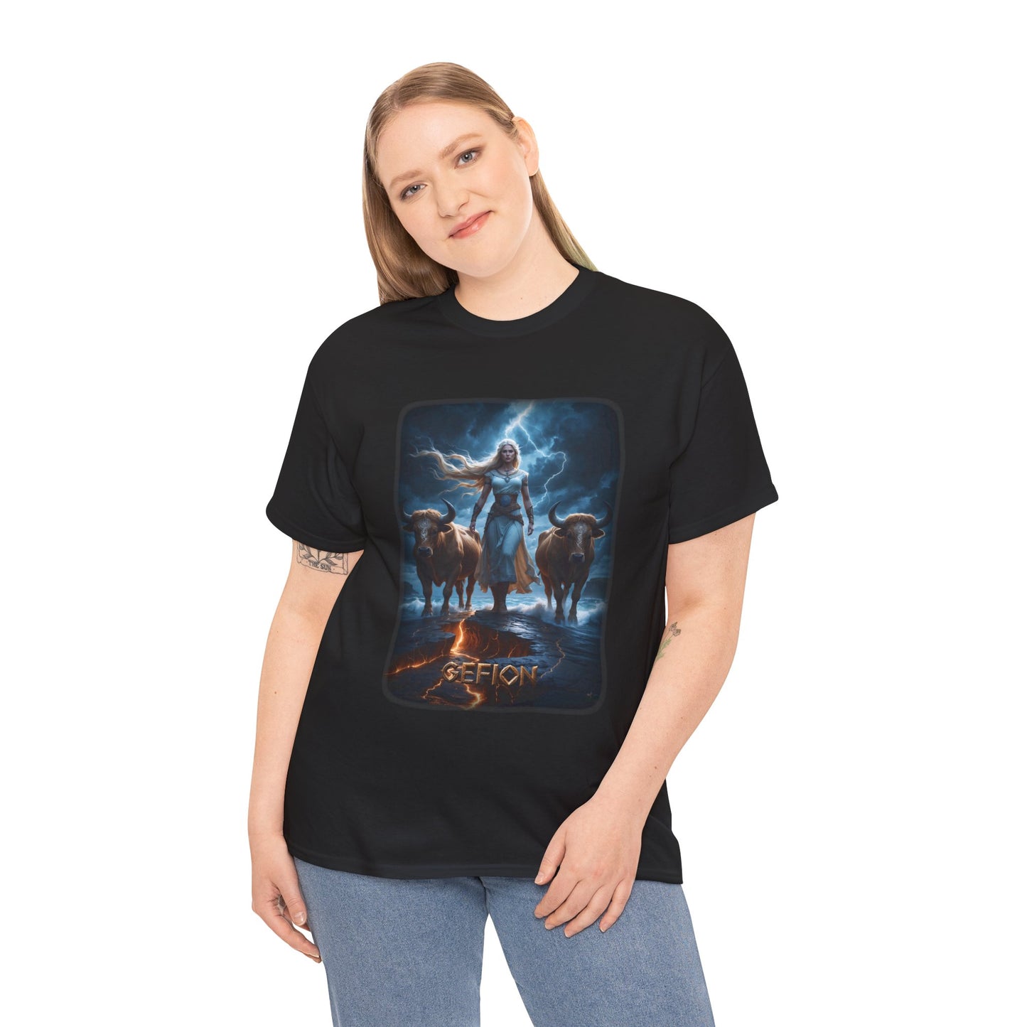 GEFION T-Shirt - Goddess who created Zealand - Norse Mythology
