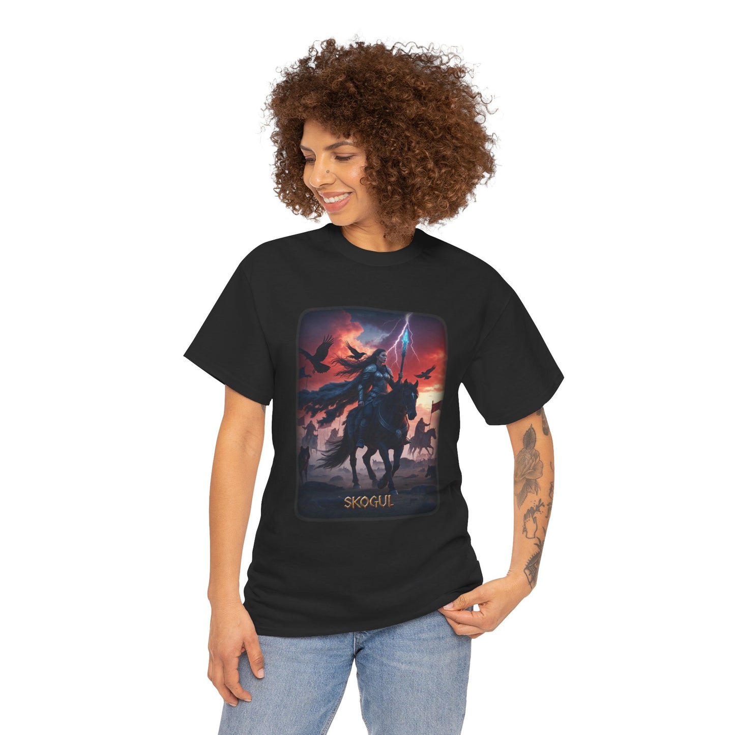 SKÖGUL Valkyrie T-Shirt - Role as a harbinger of war and death - Norse Mythology