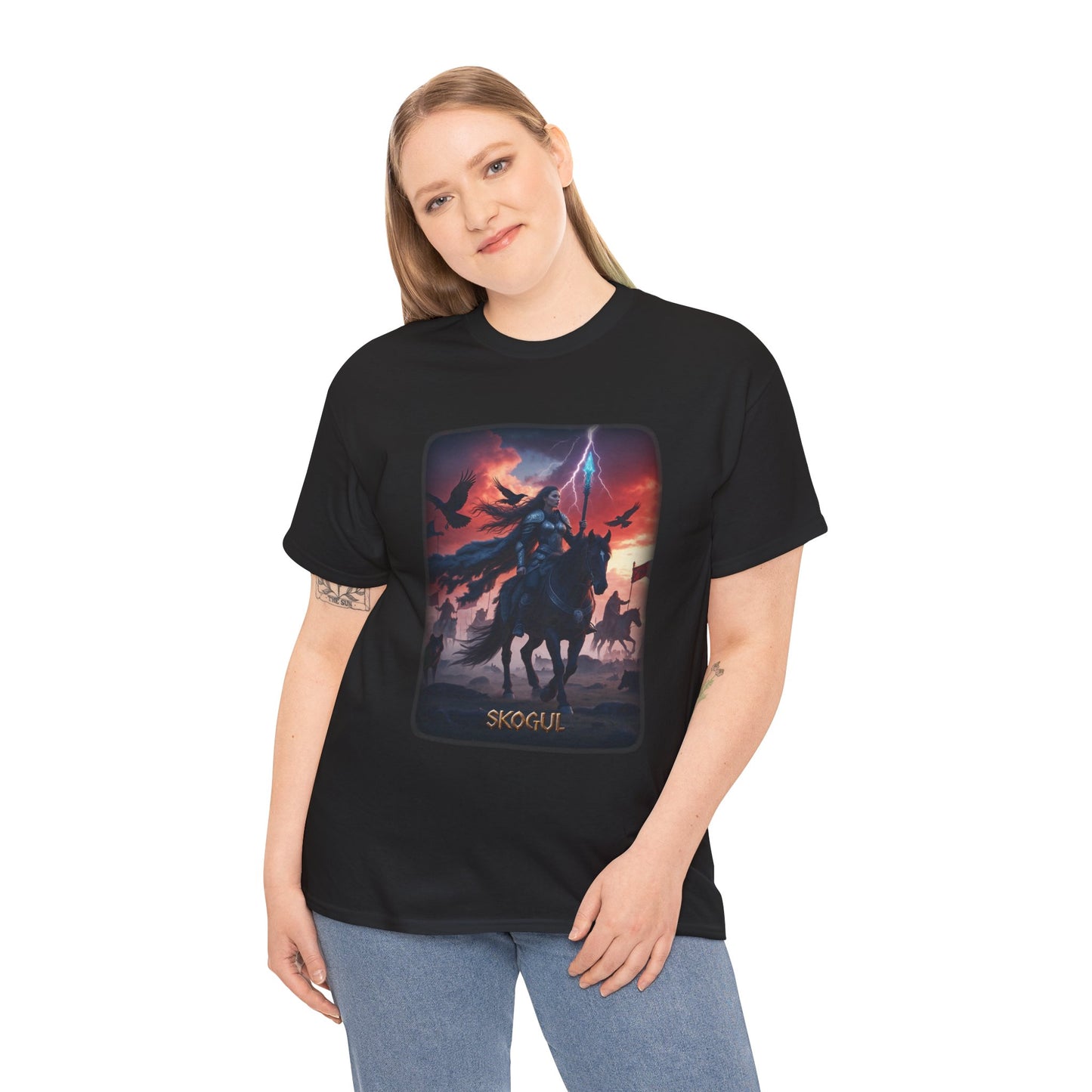 SKÖGUL Valkyrie T-Shirt - Role as a harbinger of war and death - Norse Mythology