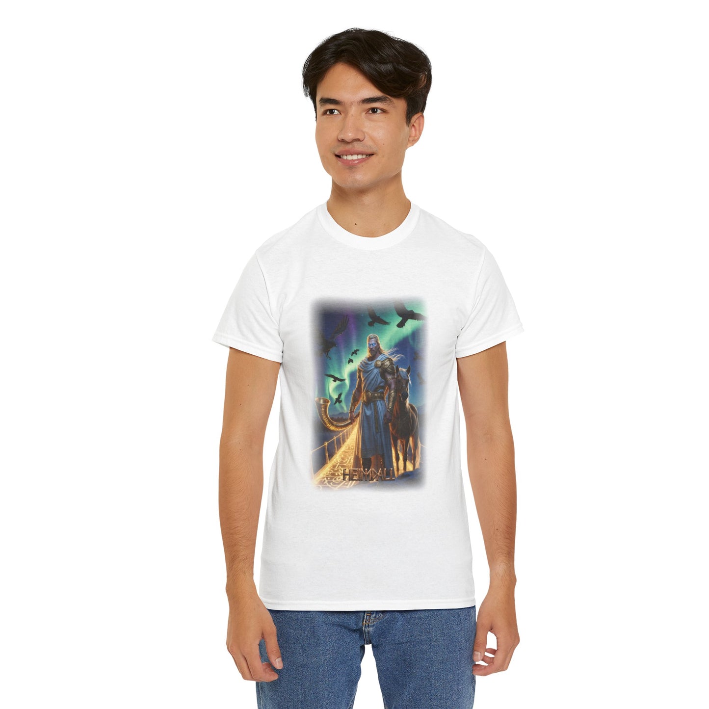 HEIMDALL T-Shirt - Guardian of Bifröst, the shimmering rainbow bridge that connects Midgard to Asgard - Norse Mythology