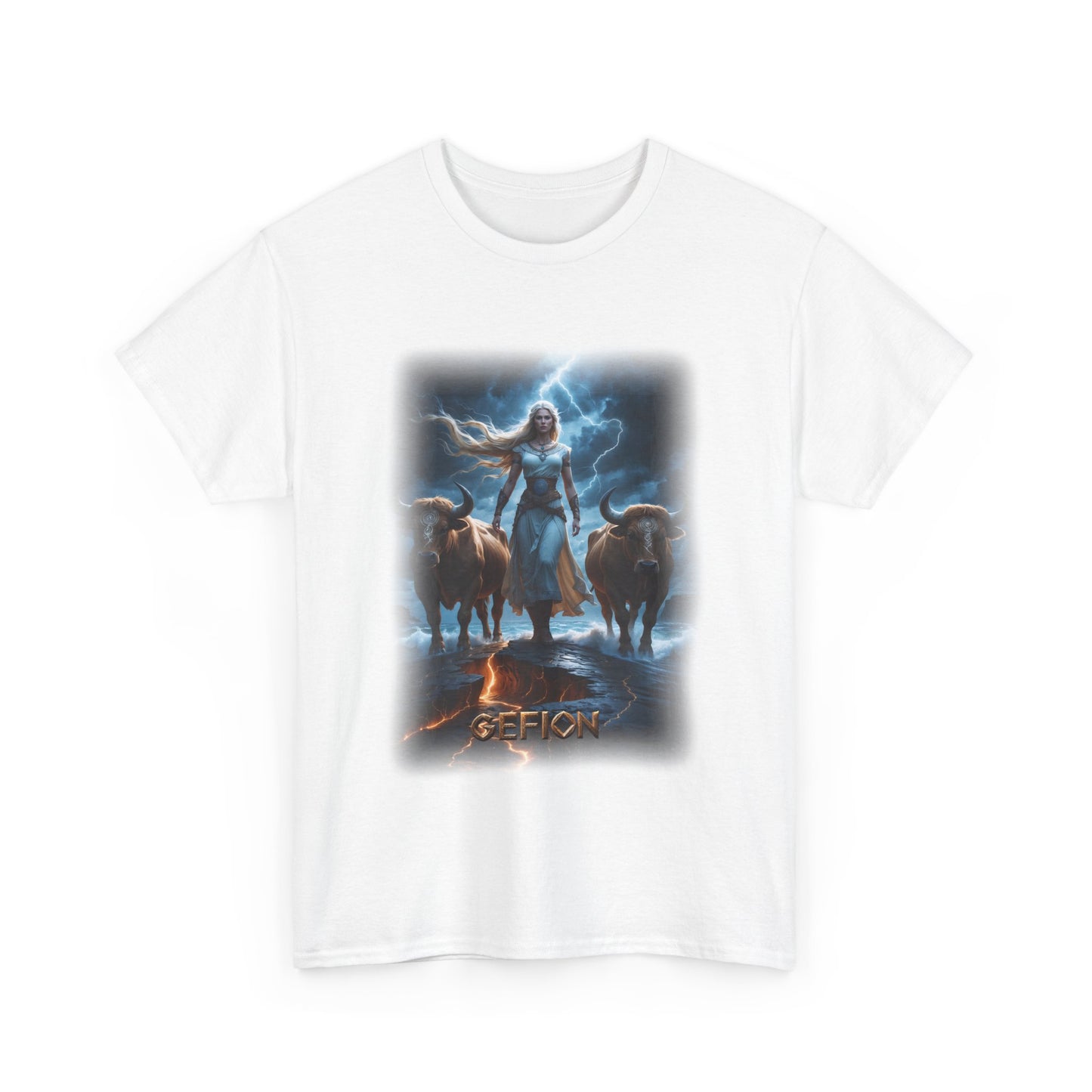 GEFION T-Shirt - Goddess who created Zealand - Norse Mythology