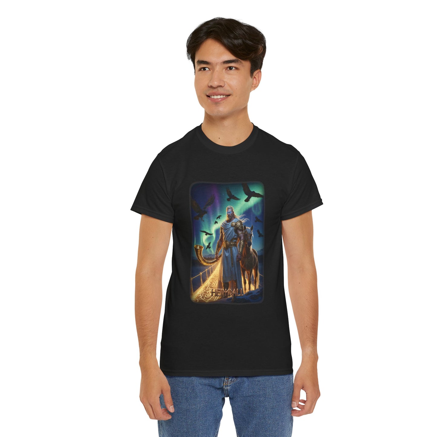 HEIMDALL T-Shirt - Guardian of Bifröst, the shimmering rainbow bridge that connects Midgard to Asgard - Norse Mythology