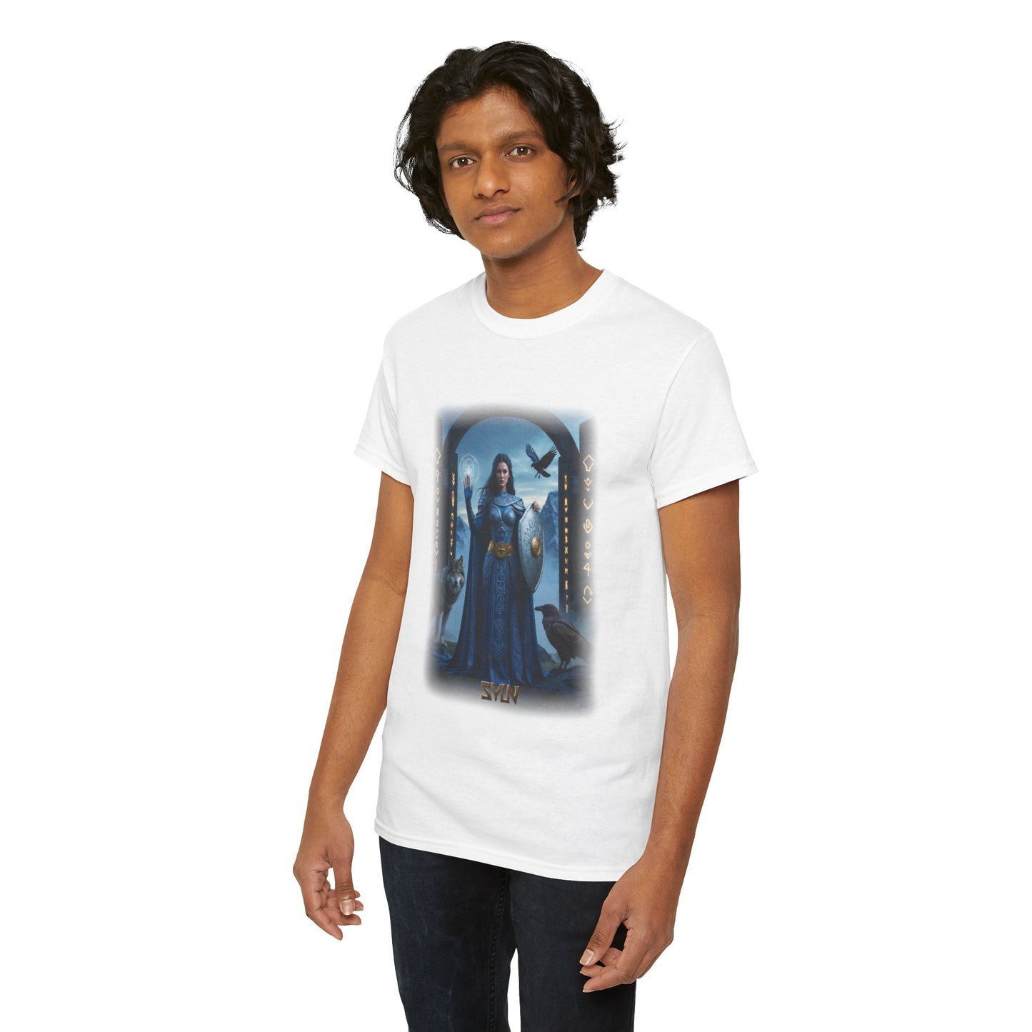 SYN T-Shirt - Goddess of justice, protection, and the rejection of unlawful claims - Norse Mythology