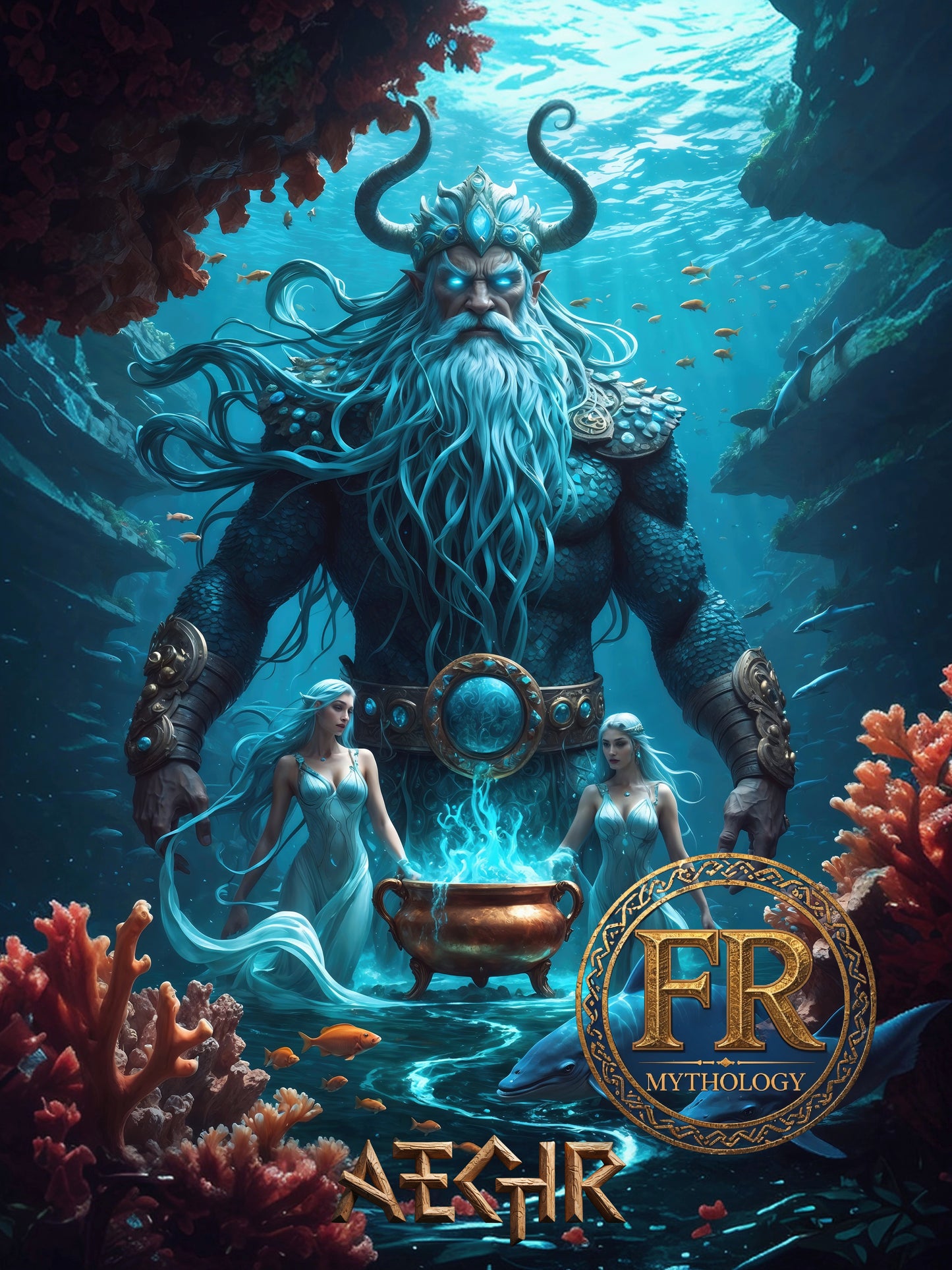 AEGIR T-Shirt - The Giant who rules over the sea - Norse Mythology