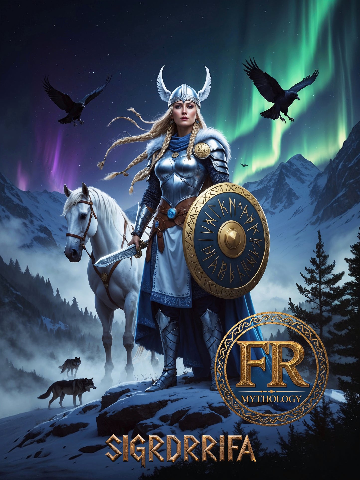 SIGRDRÍFA Valkyrie T-Shirt -  Warrior maidens who serve Odin - Norse Mythology