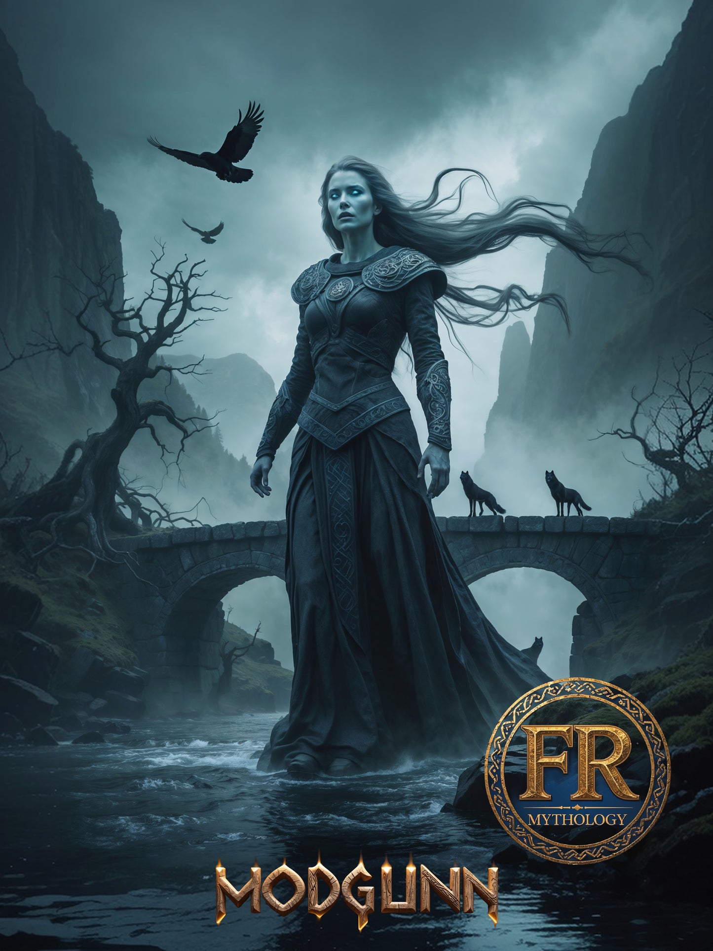 MODGUNN T-Shirt - Guardian of the bridge leading to Helheim - Norse Mythology