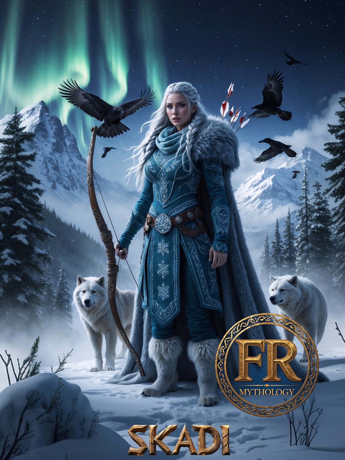 SKADI T-Shirt - Goddess of hunting, winter, and mountains - Norse Mythology