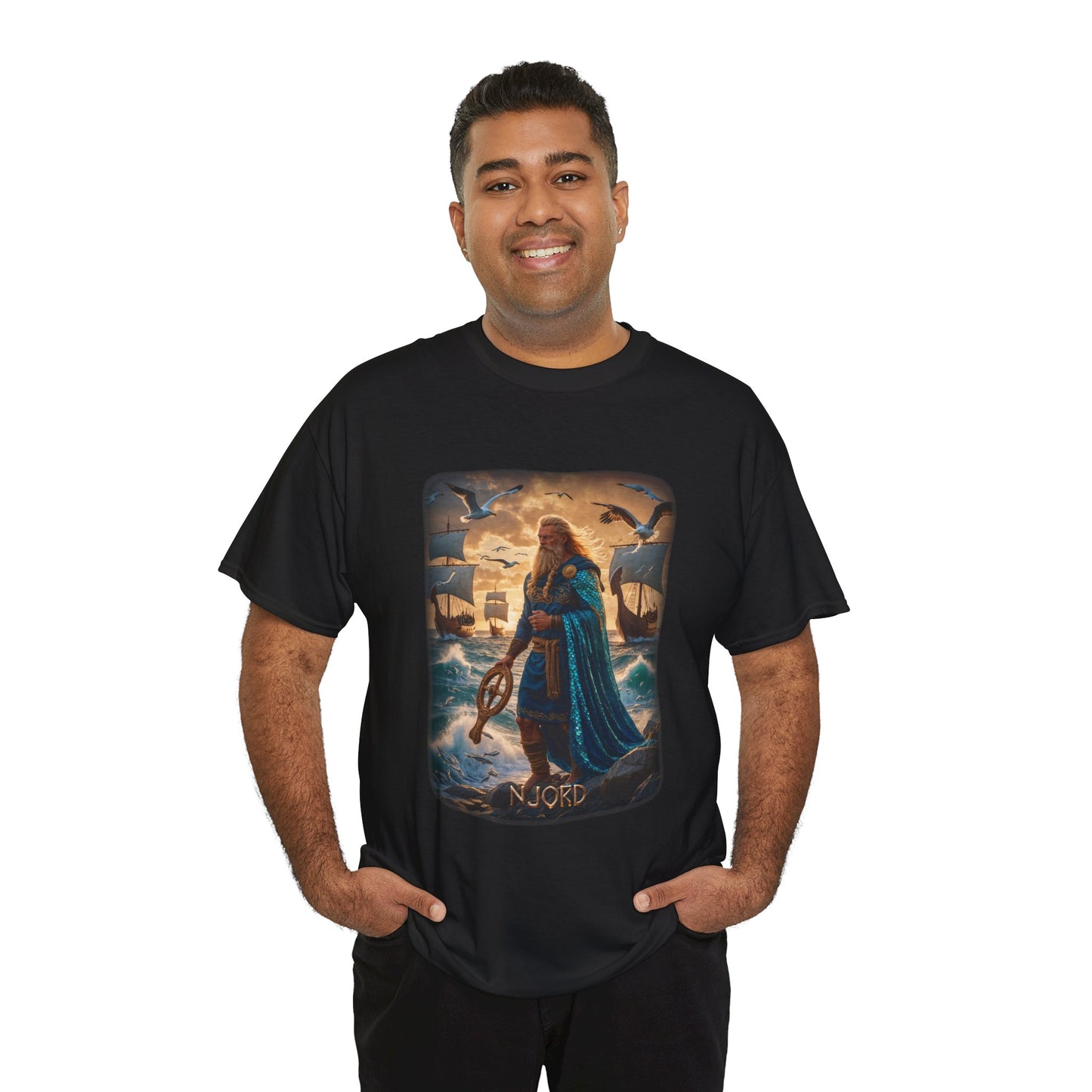 NJORD T-Shirt - Known as the god of the sea, wind, and wealth - Norse Mythology