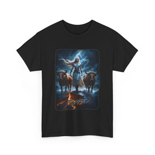 GEFION T-Shirt - Goddess who created Zealand - Norse Mythology