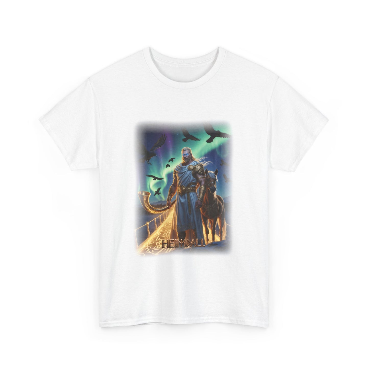 HEIMDALL T-Shirt - Guardian of Bifröst, the shimmering rainbow bridge that connects Midgard to Asgard - Norse Mythology