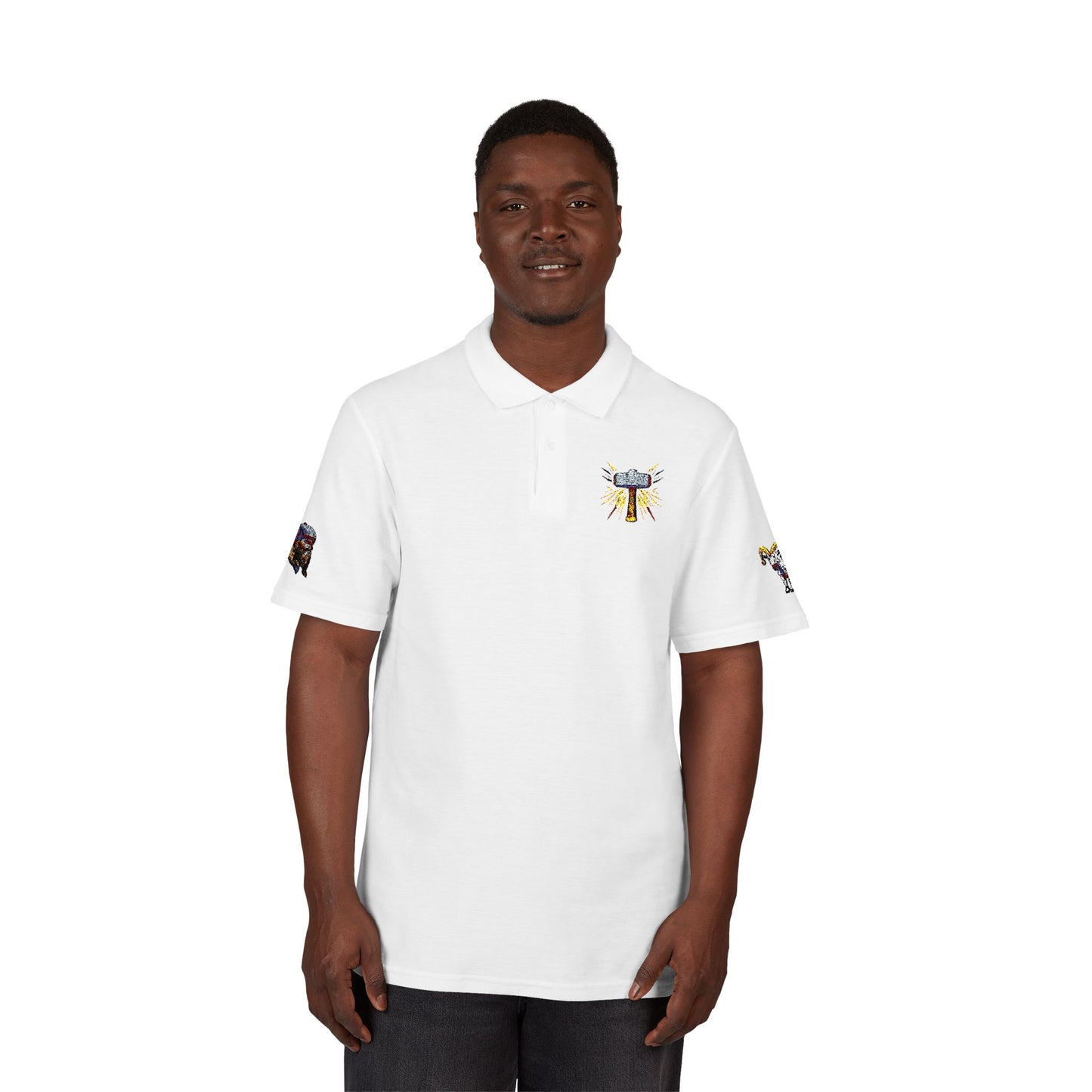 Thor Embroidered Polo Shirt – Norse Mythology Inspired Viking Apparel