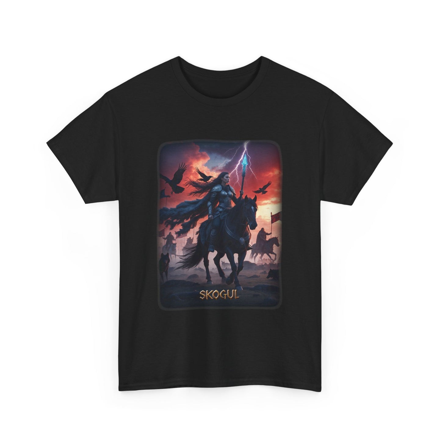 SKÖGUL Valkyrie T-Shirt - Role as a harbinger of war and death - Norse Mythology